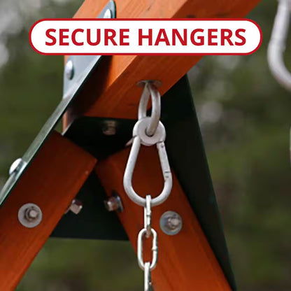DIY Knightsbridge plus Wooden Outdoor Playground Set with Slide, Rock Wall, Swing Set, and Backyard Playground Equipment