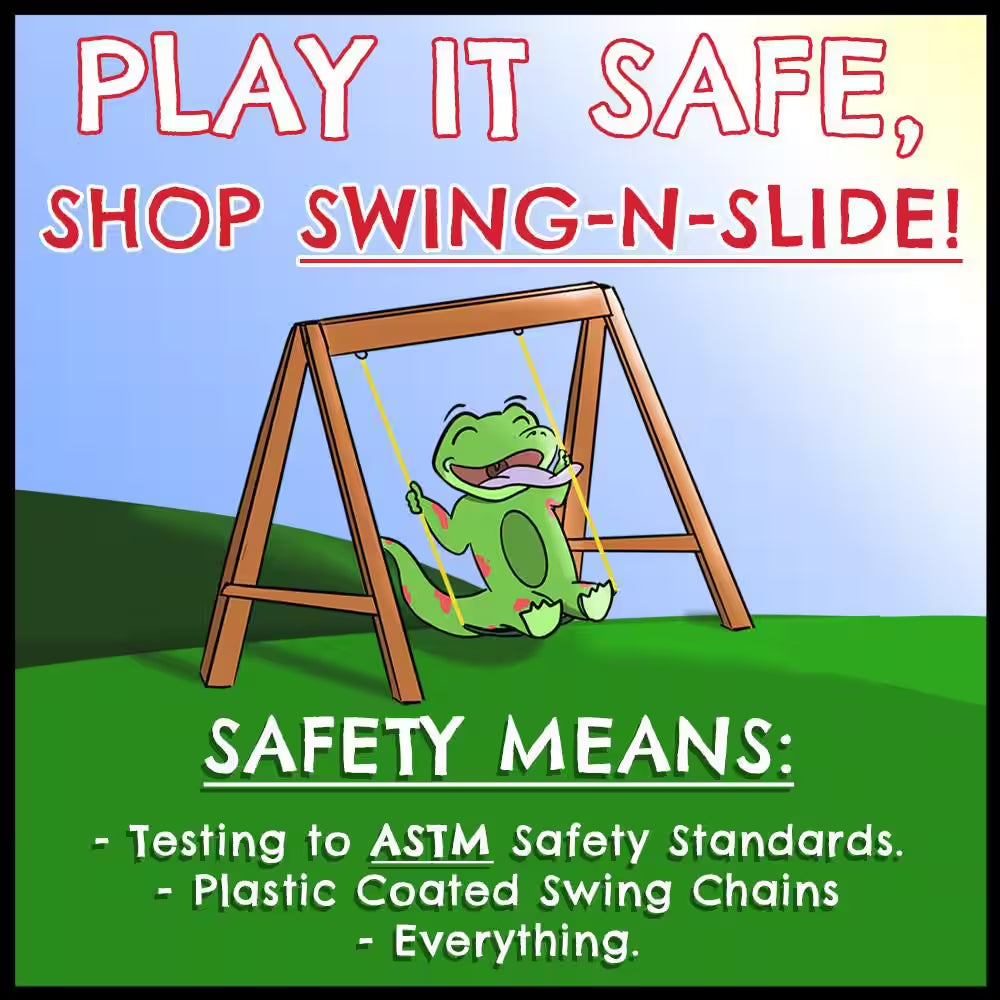 DIY Knightsbridge plus Wooden Outdoor Playground Set with Slide, Rock Wall, Swing Set, and Backyard Playground Equipment